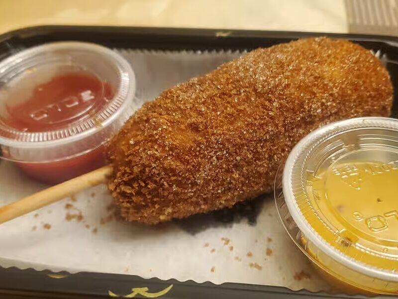 Potato Mozzarella Corn Dog