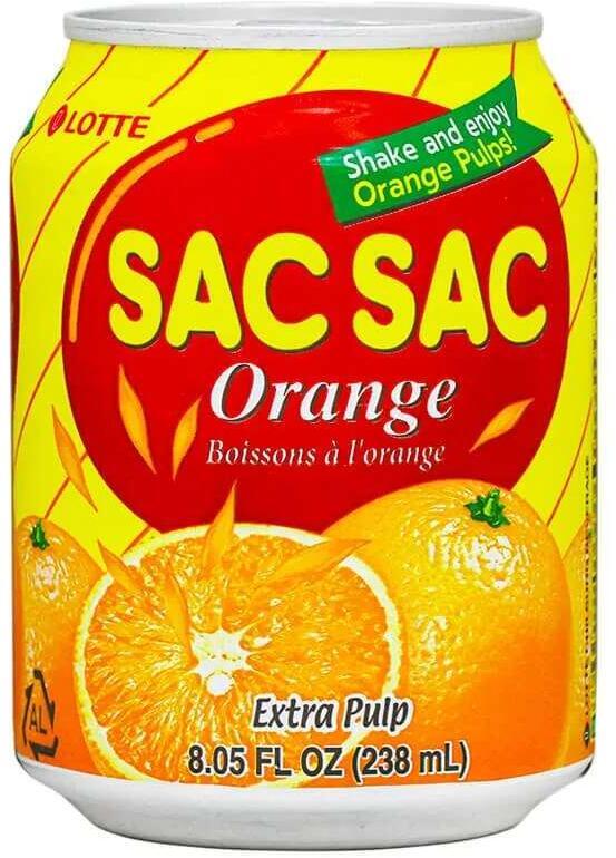Lotte Sac Sac Orange Drink 8oz